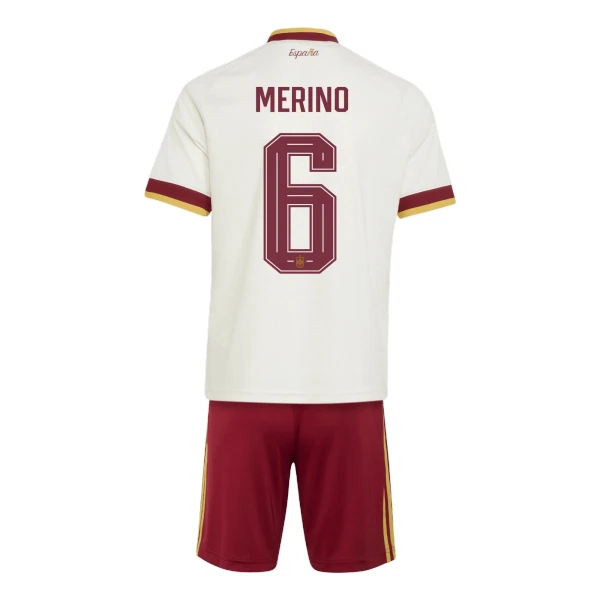 Španjolska Merino 6 Djeca Nogometni Dresovi Svjetsko Prvenstvo 2026 Gostujući (+ Kratke Hlače) Španjolska Merino 6 Djeca Nogometni Dresovi Svjetsko Prvenstvo 2026 Gostujući (+ Kratke Hlače)