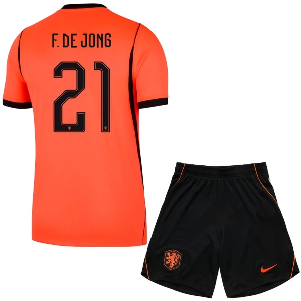 Nizozemska Frenkie de Jong 21 Djeca Nogometni Dresovi Svjetsko Prvenstvo 2026 Domaći (+ Kratke Hlače)
