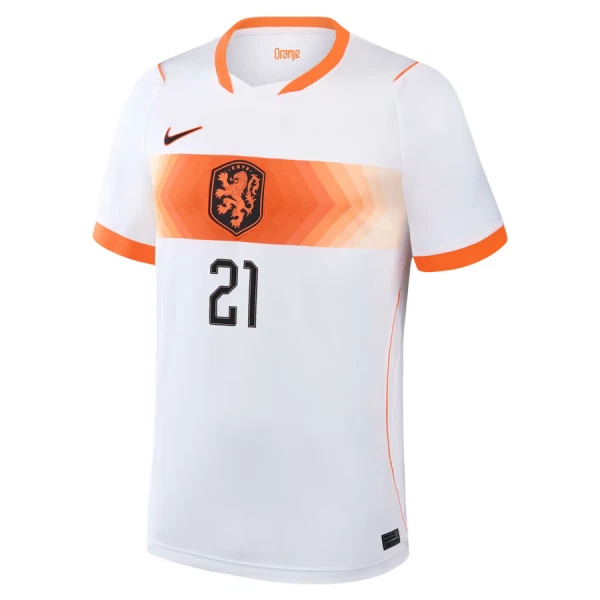 Nizozemska Frenkie de Jong 21 Nogometni Dresovi Svjetsko Prvenstvo 2026 Gostujući