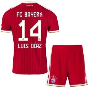FC Bayern München Luis Díaz 14 Djeca Nogometni Dresovi 2026/27 Domaći (+ Kratke Hlače)