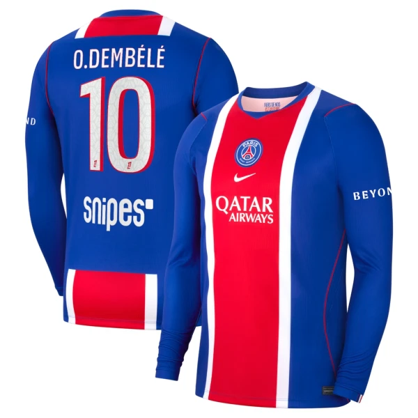 Paris Saint-Germain Ousmane Dembélé 10 Nogometni Dresovi 2026/27 Domaći Dugi rukav Paris Saint-Germain Ousmane Dembélé 10 Nogometni Dresovi 2026/27 Domaći Dugi rukav