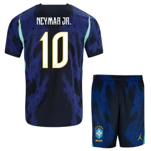 Brazil Neymar JR 10 Djeca Nogometni Dresovi Svjetsko Prvenstvo 2026 Gostujući (+ Kratke Hlače)