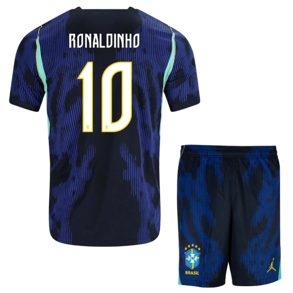 Brazil Ronaldinho 10 Djeca Nogometni Dresovi Svjetsko Prvenstvo 2026 Gostujući (+ Kratke Hlače) Brazil Ronaldinho 10 Djeca Nogometni Dresovi Svjetsko Prvenstvo 2026 Gostujući (+ Kratke Hlače)
