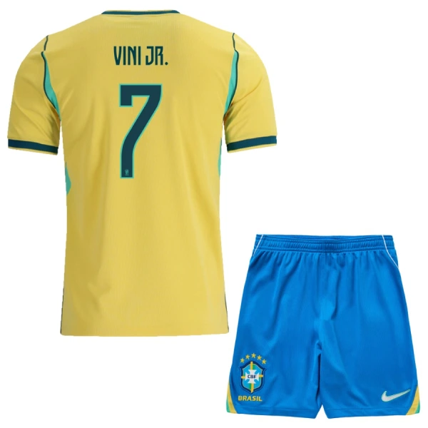 Brazil Vinicius Junior 7 Djeca Nogometni Dresovi Svjetsko Prvenstvo 2026 Domaći (+ Kratke Hlače)