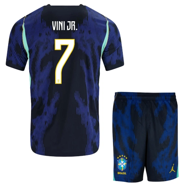Brazil Vinicius Junior 7 Djeca Nogometni Dresovi Svjetsko Prvenstvo 2026 Gostujući (+ Kratke Hlače)