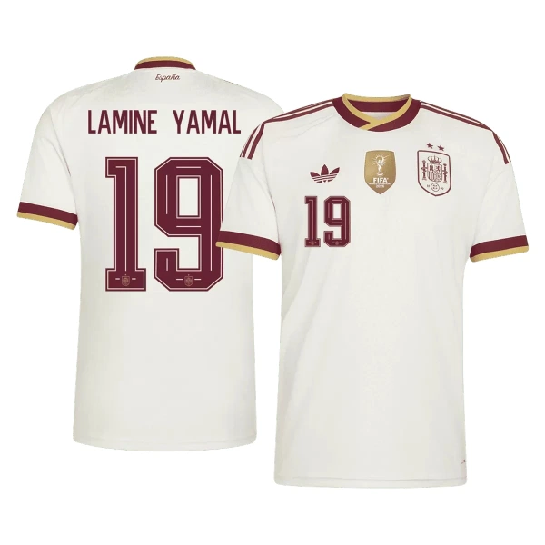 Španjolska 2 Stars Lamine Yamal 19 Nogometni Dresovi Svjetsko Prvenstvo 2026 Gostujući Španjolska 2 Stars Lamine Yamal 19 Nogometni Dresovi Svjetsko Prvenstvo 2026 Gostujući