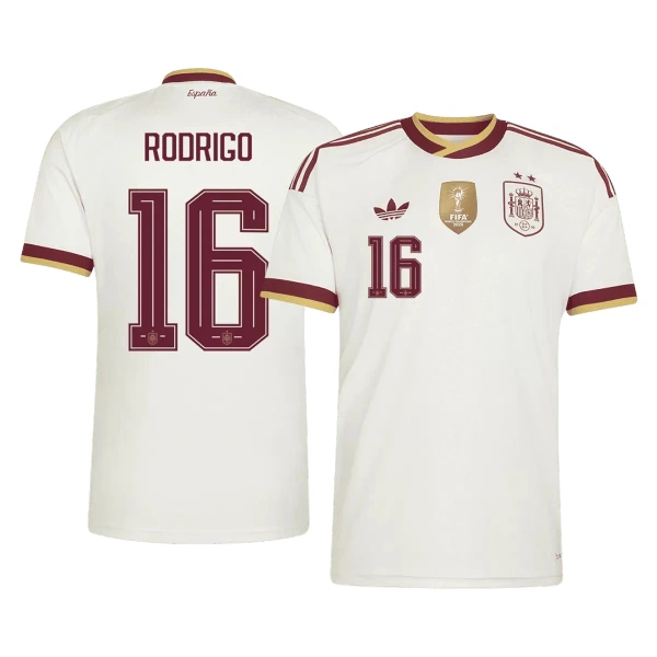 Španjolska 2 Stars Rodrigo 16 Nogometni Dresovi Svjetsko Prvenstvo 2026 Gostujući Španjolska 2 Stars Rodrigo 16 Nogometni Dresovi Svjetsko Prvenstvo 2026 Gostujući