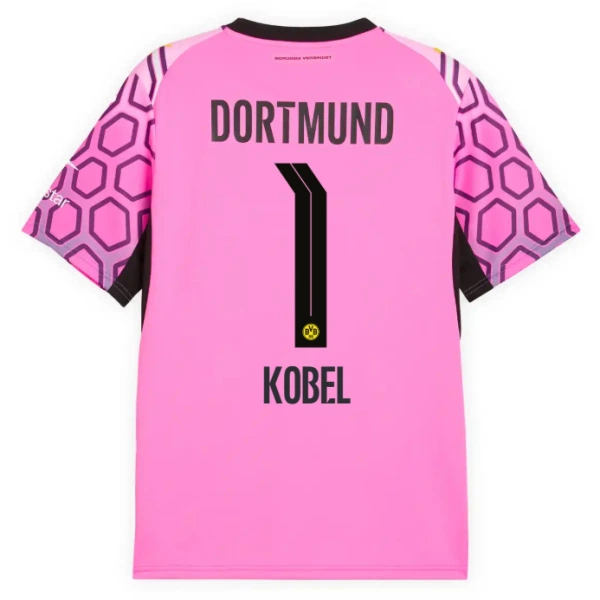 Borussia Dortmund Gregor Kobel 1 Golmanski Nogometni Dresovi 2026/27 Gostujući Roza Borussia Dortmund Gregor Kobel 1 Golmanski Nogometni Dresovi 2026/27 Gostujući Roza
