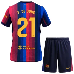 FC Barcelona Frenkie de Jong 21 Djeca Nogometni Dresovi 2026/27 Domaći (+ Kratke Hlače) FC Barcelona Frenkie de Jong 21 Djeca Nogometni Dresovi 2026/27 Domaći (+ Kratke Hlače)