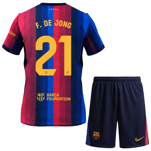 FC Barcelona Frenkie de Jong 21 Djeca Nogometni Dresovi 2026/27 Domaći (+ Kratke Hlače) FC Barcelona Frenkie de Jong 21 Djeca Nogometni Dresovi 2026/27 Domaći (+ Kratke Hlače)