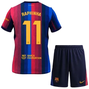 FC Barcelona Raphinha 11 Djeca Nogometni Dresovi 2026/27 Domaći (+ Kratke Hlače) FC Barcelona Raphinha 11 Djeca Nogometni Dresovi 2026/27 Domaći (+ Kratke Hlače)