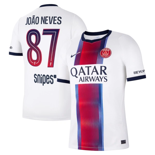 Paris Saint-Germain João Neves 87 Nogometni Dresovi 2026/27 Gostujući Paris Saint-Germain João Neves 87 Nogometni Dresovi 2026/27 Gostujući