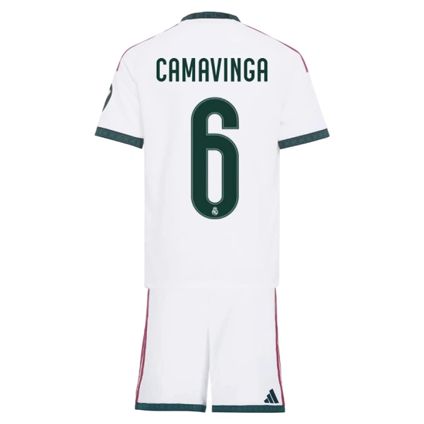 Real Madrid Eduardo Camavinga 6 Djeca Nogometni Dresovi 2026/27 Domaći (+ Kratke Hlače) Real Madrid Eduardo Camavinga 6 Djeca Nogometni Dresovi 2026/27 Domaći (+ Kratke Hlače)