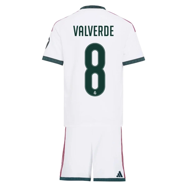 Real Madrid Federico Valverde 8 Djeca Nogometni Dresovi 2026/27 Domaći (+ Kratke Hlače) Real Madrid Federico Valverde 8 Djeca Nogometni Dresovi 2026/27 Domaći (+ Kratke Hlače)