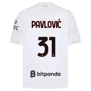 AC Milan Pavlovic 31 Nogometni Dresovi 2026/27 Gostujući AC Milan Pavlovic 31 Nogometni Dresovi 2026/27 Gostujući