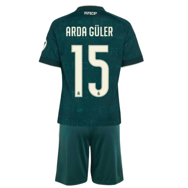 Real Madrid Arda Guler 15 Djeca Nogometni Dresovi 2026/27 Gostujući (+ Kratke Hlače) Real Madrid Arda Guler 15 Djeca Nogometni Dresovi 2026/27 Gostujući (+ Kratke Hlače)