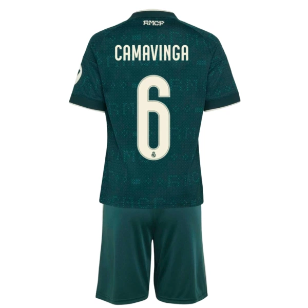 Real Madrid Eduardo Camavinga 6 Djeca Nogometni Dresovi 2026/27 Gostujući (+ Kratke Hlače) Real Madrid Eduardo Camavinga 6 Djeca Nogometni Dresovi 2026/27 Gostujući (+ Kratke Hlače)