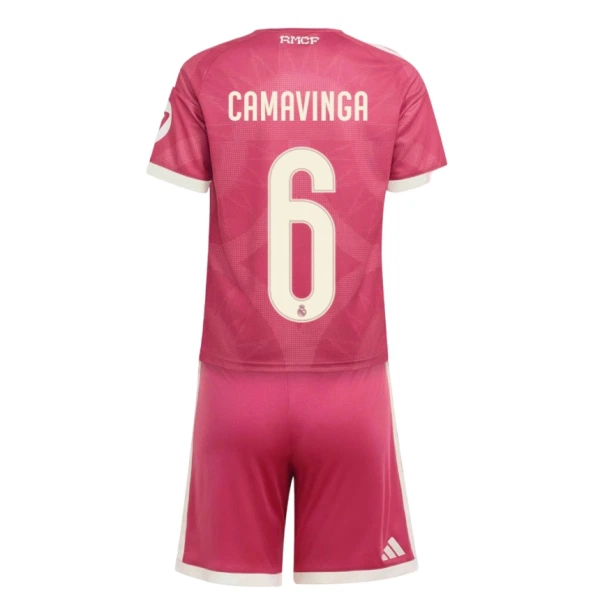 Real Madrid Eduardo Camavinga 6 Djeca Nogometni Dresovi 2026/27 Treći (+ Kratke Hlače) Real Madrid Eduardo Camavinga 6 Djeca Nogometni Dresovi 2026/27 Treći (+ Kratke Hlače)