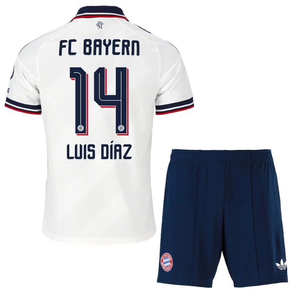 FC Bayern München Luis Díaz 14 Djeca Nogometni Dresovi 2026/27 Gostujući (+ Kratke Hlače) FC Bayern München Luis Díaz 14 Djeca Nogometni Dresovi 2026/27 Gostujući (+ Kratke Hlače)
