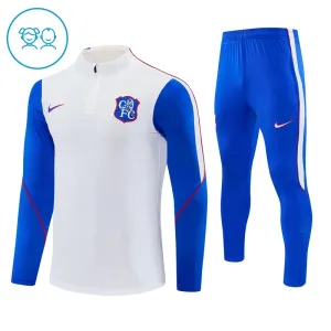 Chelsea Djeca Duks komplet za trening Četvrtina Zip 2026/27 Bijela