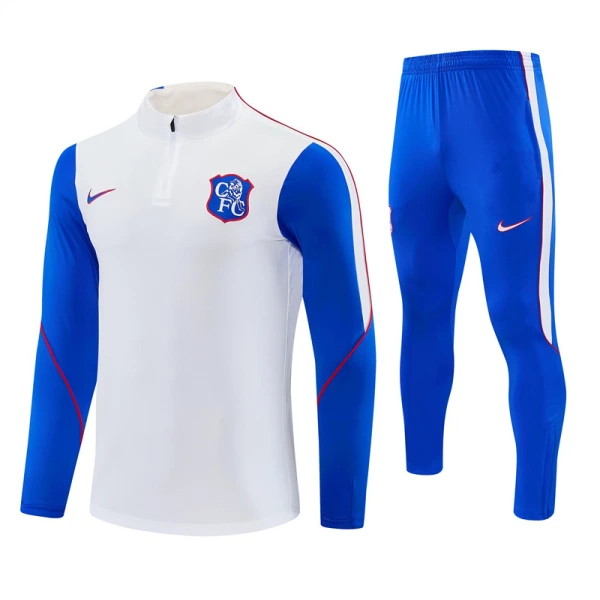 Chelsea Duks komplet za trening Četvrtina Zip 2026/27 Bijela Chelsea Duks komplet za trening Četvrtina Zip 2026/27 Bijela
