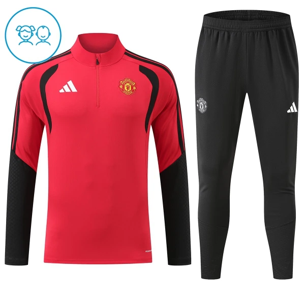 Manchester United Djeca Duks komplet za trening Četvrtina Zip 2026/27 Crvena Manchester United Djeca Duks komplet za trening Četvrtina Zip 2026/27 Crvena