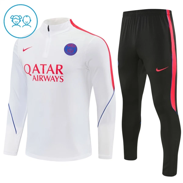Paris Saint-Germain Djeca Duks komplet za trening Četvrtina Zip 2026/27 Bijela