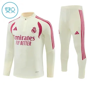 Real Madrid Djeca Duks komplet za trening Četvrtina Zip 2026/27 Bijela Real Madrid Djeca Duks komplet za trening Četvrtina Zip 2026/27 Bijela