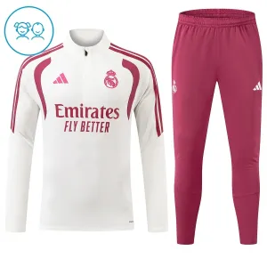 Real Madrid Djeca Duks komplet za trening Četvrtina Zip 2026/27 Bijela Real Madrid Djeca Duks komplet za trening Četvrtina Zip 2026/27 Bijela