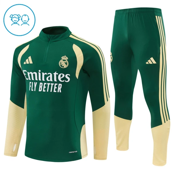 Real Madrid Djeca Duks komplet za trening Četvrtina Zip 2026/27 Zelena Real Madrid Djeca Duks komplet za trening Četvrtina Zip 2026/27 Zelena