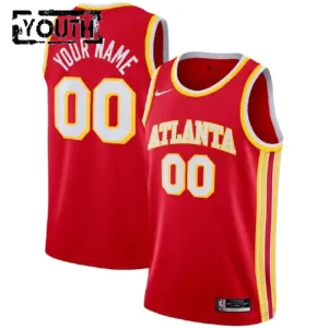 Atlanta Hawks Košarkaški dres Djeca Icon Edition Swingman Prilagođeno Crvena
