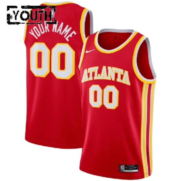 Atlanta Hawks Košarkaški dres Djeca Icon Edition Swingman Prilagođeno Crvena