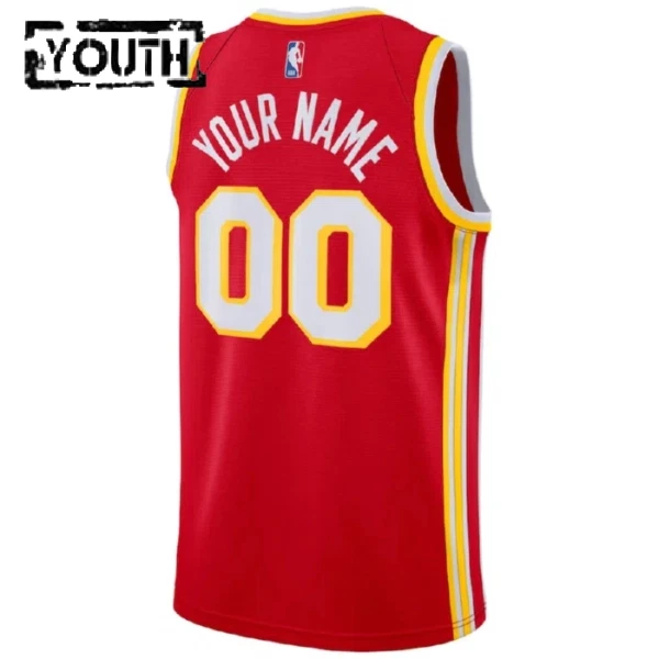 Atlanta Hawks Košarkaški dres Djeca Icon Edition Swingman Prilagođeno Crvena