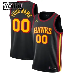 Atlanta Hawks Košarkaški dres Djeca Statement Edition Swingman Prilagođeno Crna