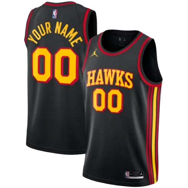 Atlanta Hawks Košarkaški dres Statement Edition Swingman Prilagođeno Crna