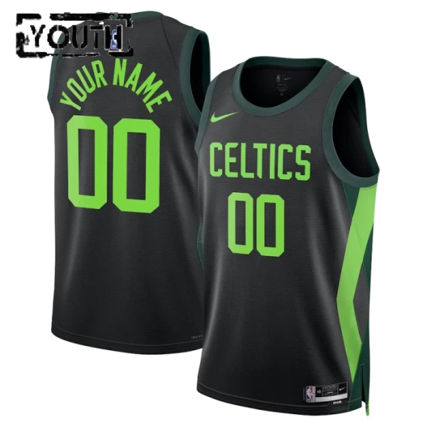 Boston Celtics Košarkaški dres Djeca City Edition 2024/25 Swingman Prilagođeno Crna