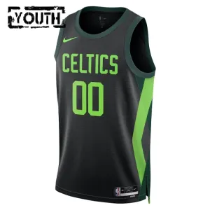 Boston Celtics Košarkaški dres Djeca City Edition 2024/25 Swingman Prilagođeno Crna