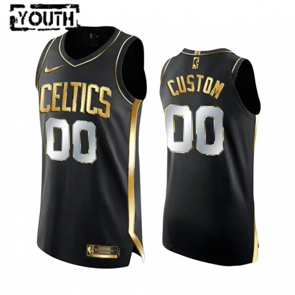 Limited Boston Celtics Košarkaški dres Djeca Golden Edition Swingman Prilagođeno Crna