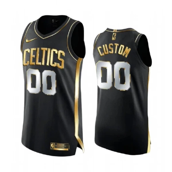 Limited Boston Celtics Košarkaški dres Golden Edition Swingman Prilagođeno Crna