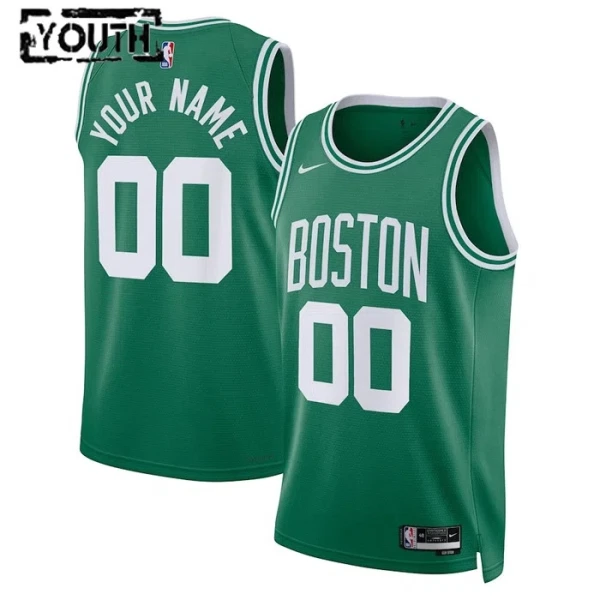 Zelena Boston Celtics Košarkaški dres Djeca Icon Edition Swingman Prilagođeno