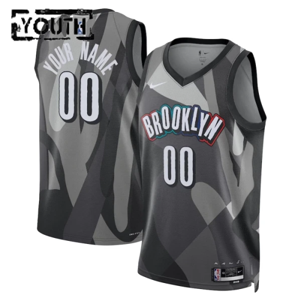 Brooklyn Nets Košarkaški dres Djeca City Edition 2024/25 Swingman Prilagođeno Siva