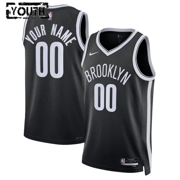 Brooklyn Nets Košarkaški dres Djeca Icon Edition Swingman Prilagođeno Crna