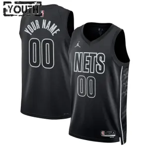 Brooklyn Nets Košarkaški dres Djeca Statement Edition Swingman Prilagođeno Crna