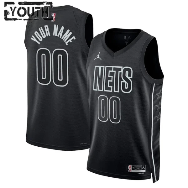 Brooklyn Nets Košarkaški dres Djeca Statement Edition Swingman Prilagođeno Crna