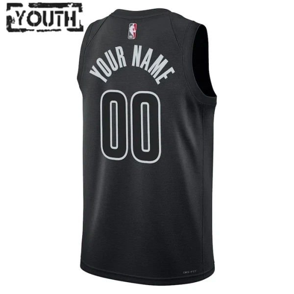 Brooklyn Nets Košarkaški dres Djeca Statement Edition Swingman Prilagođeno Crna