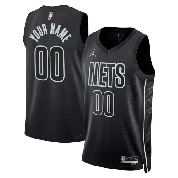 Brooklyn Nets Košarkaški dres Statement Edition Swingman Prilagođeno Crna