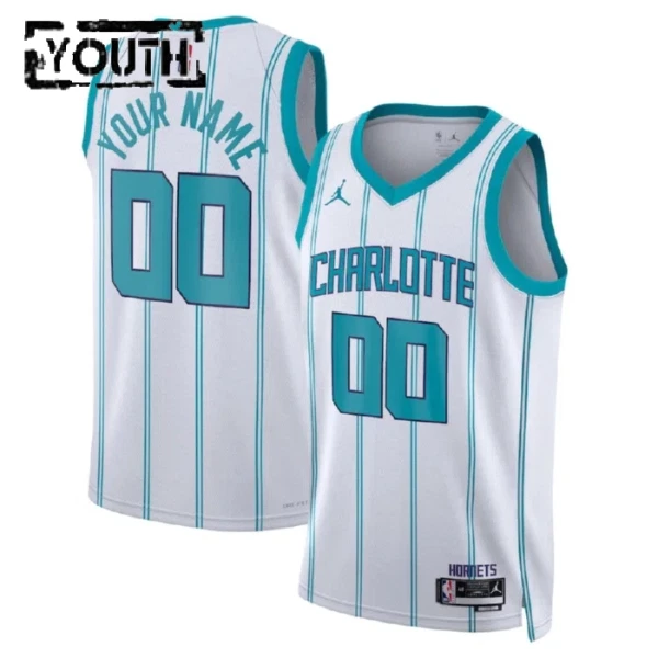 Charlotte Hornets Košarkaški dres Djeca Association Edition Swingman Prilagođeno Bijela