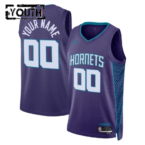 Charlotte Hornets Košarkaški dres Djeca Statement Edition Swingman Prilagođeno Ljubičasta