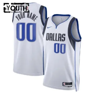 Dallas Mavericks Košarkaški dres Djeca Association Edition Swingman Prilagođeno Bijela