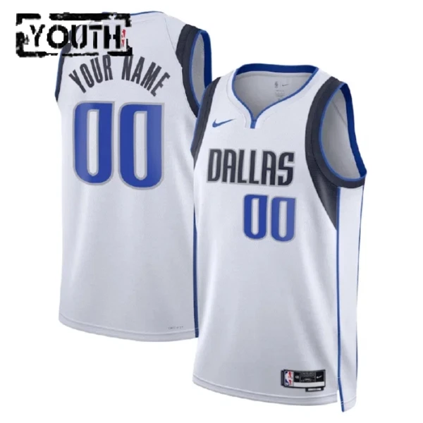 Dallas Mavericks Košarkaški dres Djeca Association Edition Swingman Prilagođeno Bijela